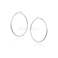 Silver (925) earrings hoops - highly polished