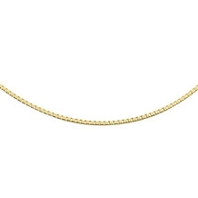 Silver (925) gold-plated Venetian box chain - diamond-cut