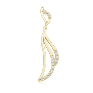 Silver (925) gold-plated pendant with zirconia