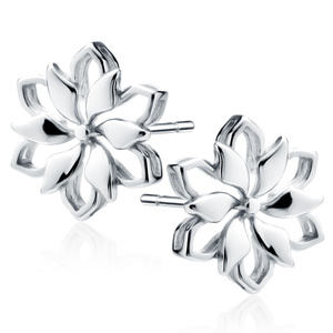 Silver (925) earrings flowers