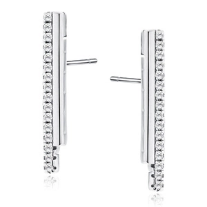 Silver (925) earring with white zirconias
