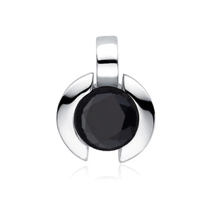 Silver (925) pendant with black zirconia