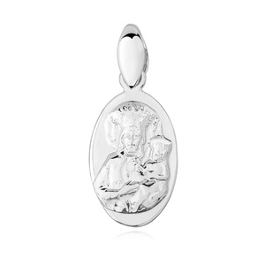 Colgante de plata de ley 925 Virgen María / Virgen Negra