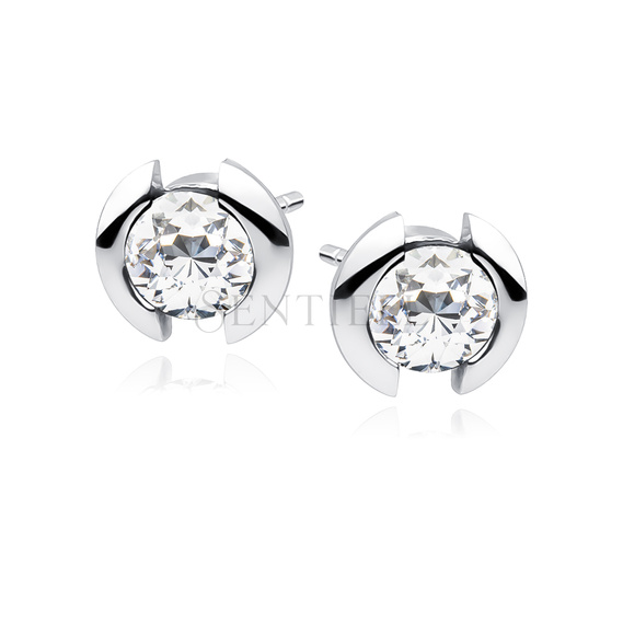 Silver (925) earrings with white zirconias