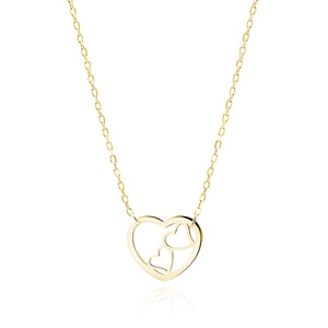 Silver (925) gold-plated necklace - hearts