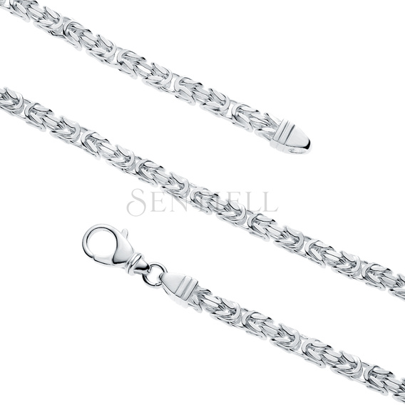 Pulsera de plata de ley 925 Ø 100 - tejido bizantino