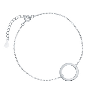 Pulsera de plata de ley 925 con anillo