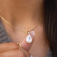 Silver (925) gold-plated pendant with white zirconia