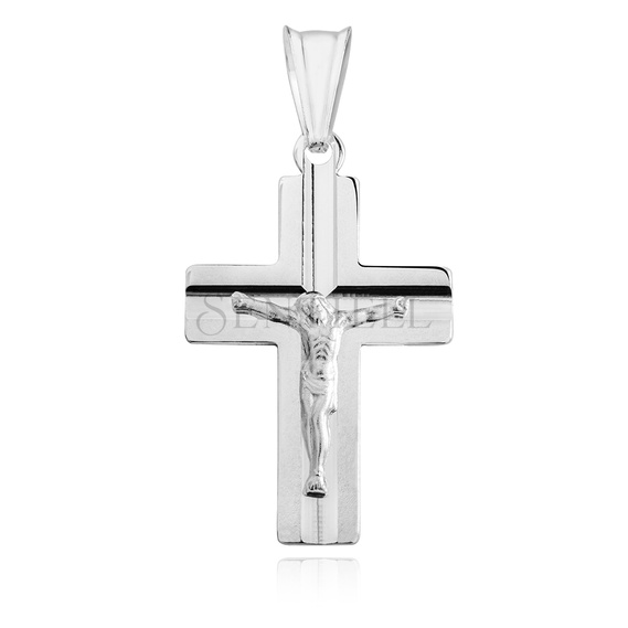 Silver (925) diamond cut pendant cross