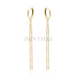 Silver (925) gold-plated earrings with chains