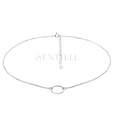 Silver (925) choker necklace with heart