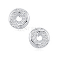 Silver (925) elegant earrings with zirconia