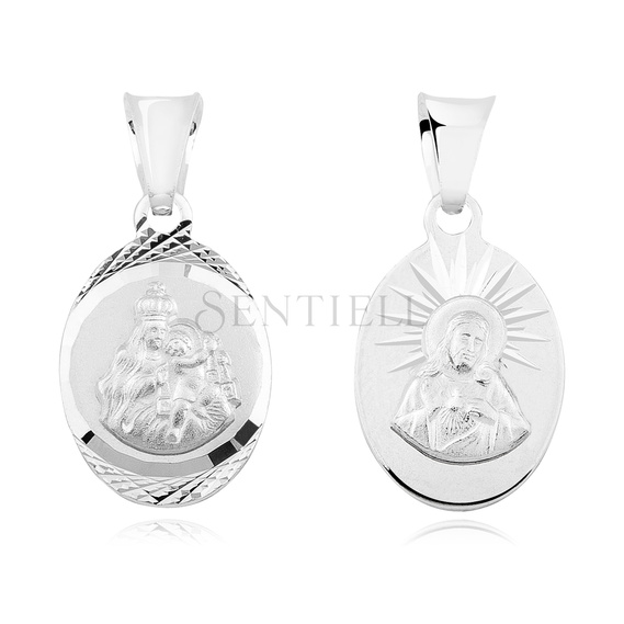 Silver (925) pendant - Jesus Christ / Scapular Mary