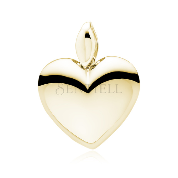 Silver (925) gold-plated pendant - heart