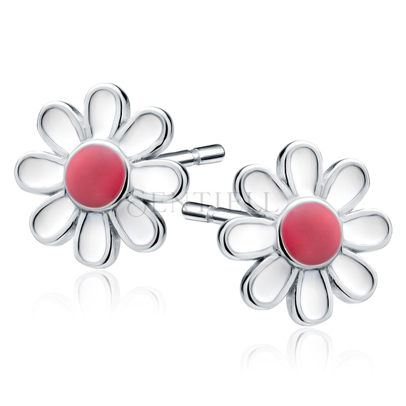 Silver (925) earrings flowers