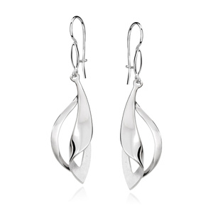 Silver (925) long earrings