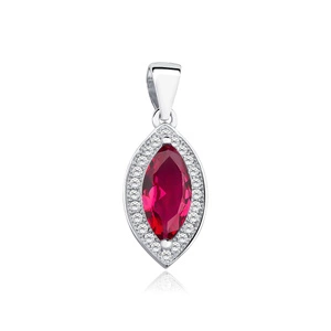 Silver (925) pendant with ruby zirconia