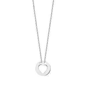 Silver (925) necklace with heart pendant