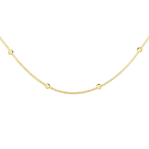 Silver (925) gold-plated choker necklace with balls