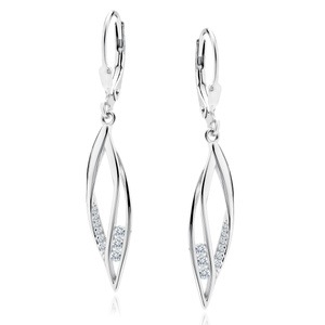 Silver (925) earrings with white zirconias