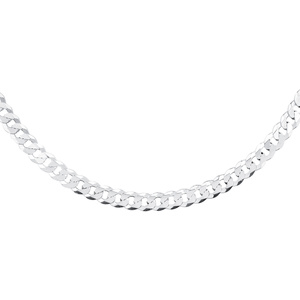 Silver (925) diamond-cut  chain - curb extra flat Ø 180