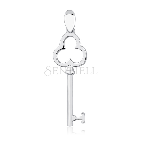 Silver (925) pendant - Heart key