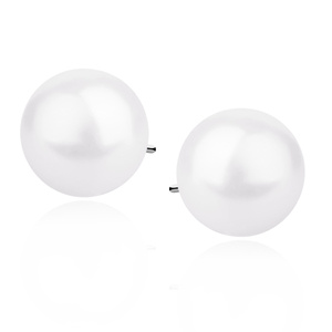 Silver (925) earrings white pearl