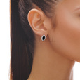 Silver (925) earrings with black zirconia