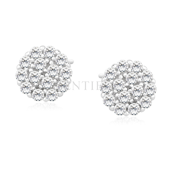 Silver (925) elegant earrings with zirconia