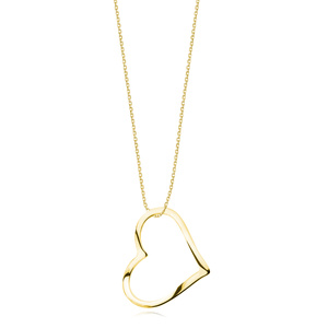 Silver (925) gold-plated necklace - heart