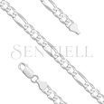 Silver (925) diamond-cut chain - figaro extra flat Ø 160