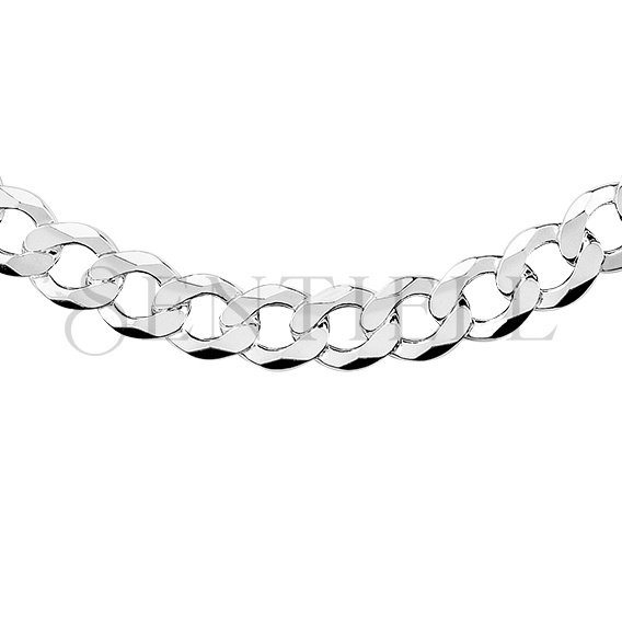 Silver (925) diamond-cut chain - curb extra flat Ø 250