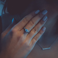 Silver (925) ring with white zirconia