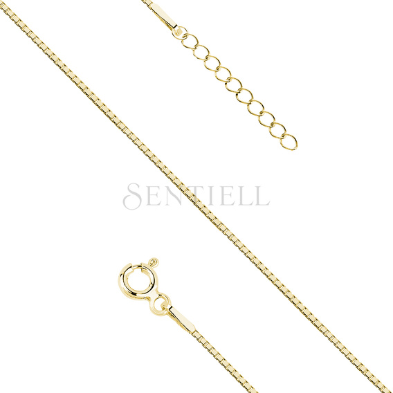 Pulsera veneciana de caja en plata de ley 925 con acabado diamantado - chapada en rodio