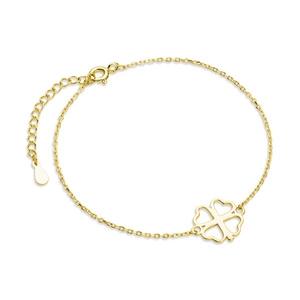 Silver (925) gold-plated bracelet - Clover