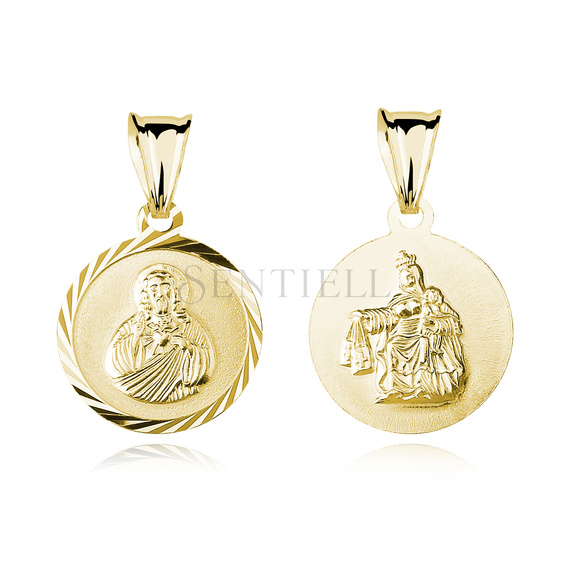 Silver (925) gold-plated pendant Jesus Christ / Scapular Mary