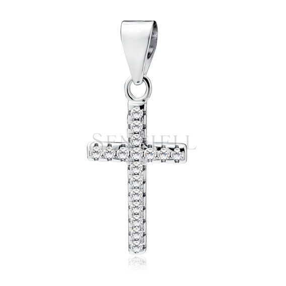 Colgante cruz de Plata de ley 925 con circonitas