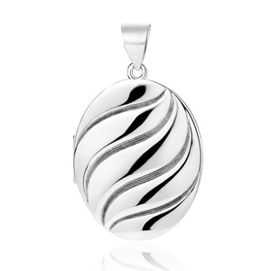 Silver (925) polished pendant - locket