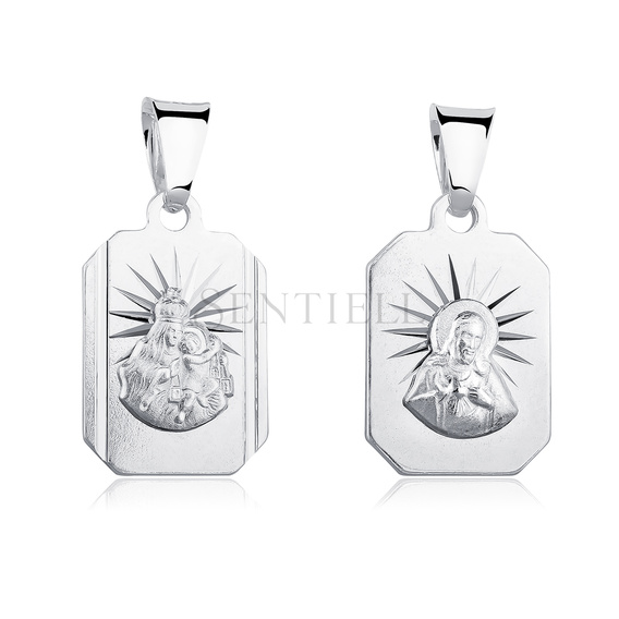 Silver (925) pendant - Jesus Christ / Scapular Mary