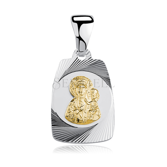 Silver (925) pendant gold-plated Virgin Mary / Black Madonna