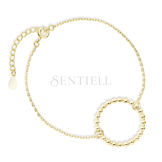 Silver (925) gold-plated bracelet - circle of balls