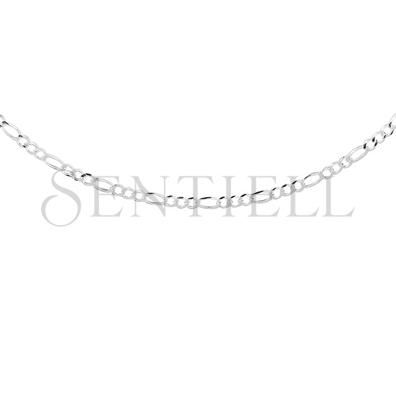 Silver (925) diamond-cut chain - figaro extra flat Ø 060