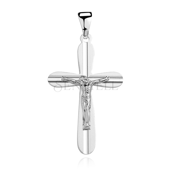 Silver (925) diamond cut pendant cross