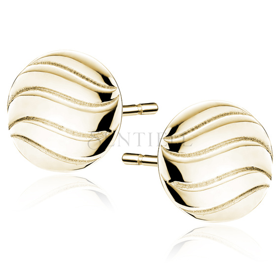 Pendientes de plata de ley 925 chapados en oro