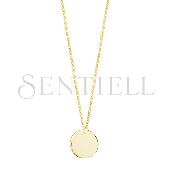 Silver (925) necklace with gold-plated circle