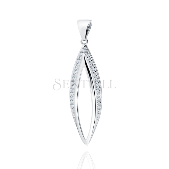 Silver (925) pendant with white zirconias