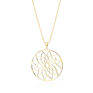 Silver (925) gold-plated necklace - mandala
