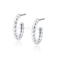 Silver (925) earrings - circles with balls