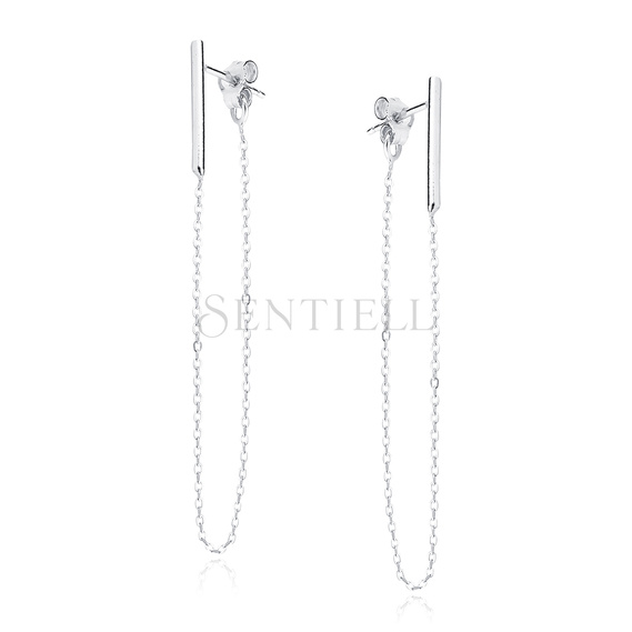 Silver (925) earrings with chain