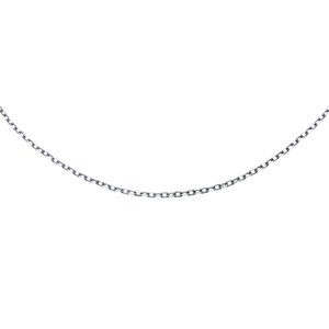 Silver (925) diamond cut anchor chain rhodium-plated